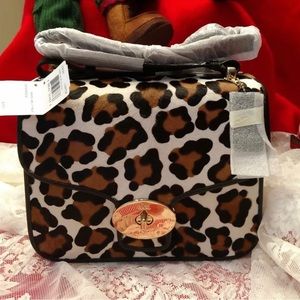 NWT Coach Paige Shoulder Bag Ocelot Haircalf #33636
